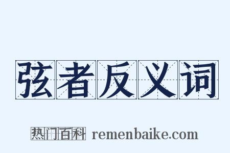 弦者反义词是什么意思的图片